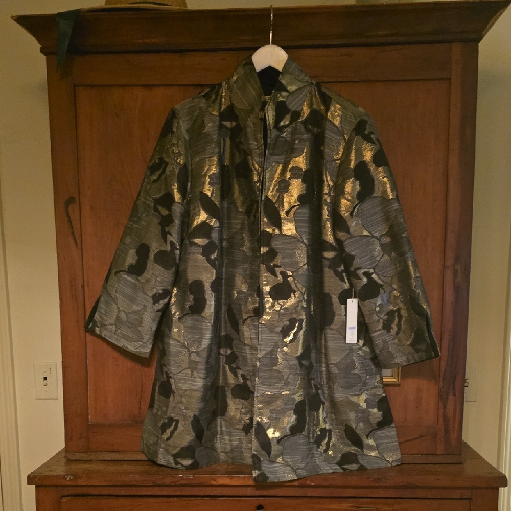 Chico's Metallic Floral Jacket